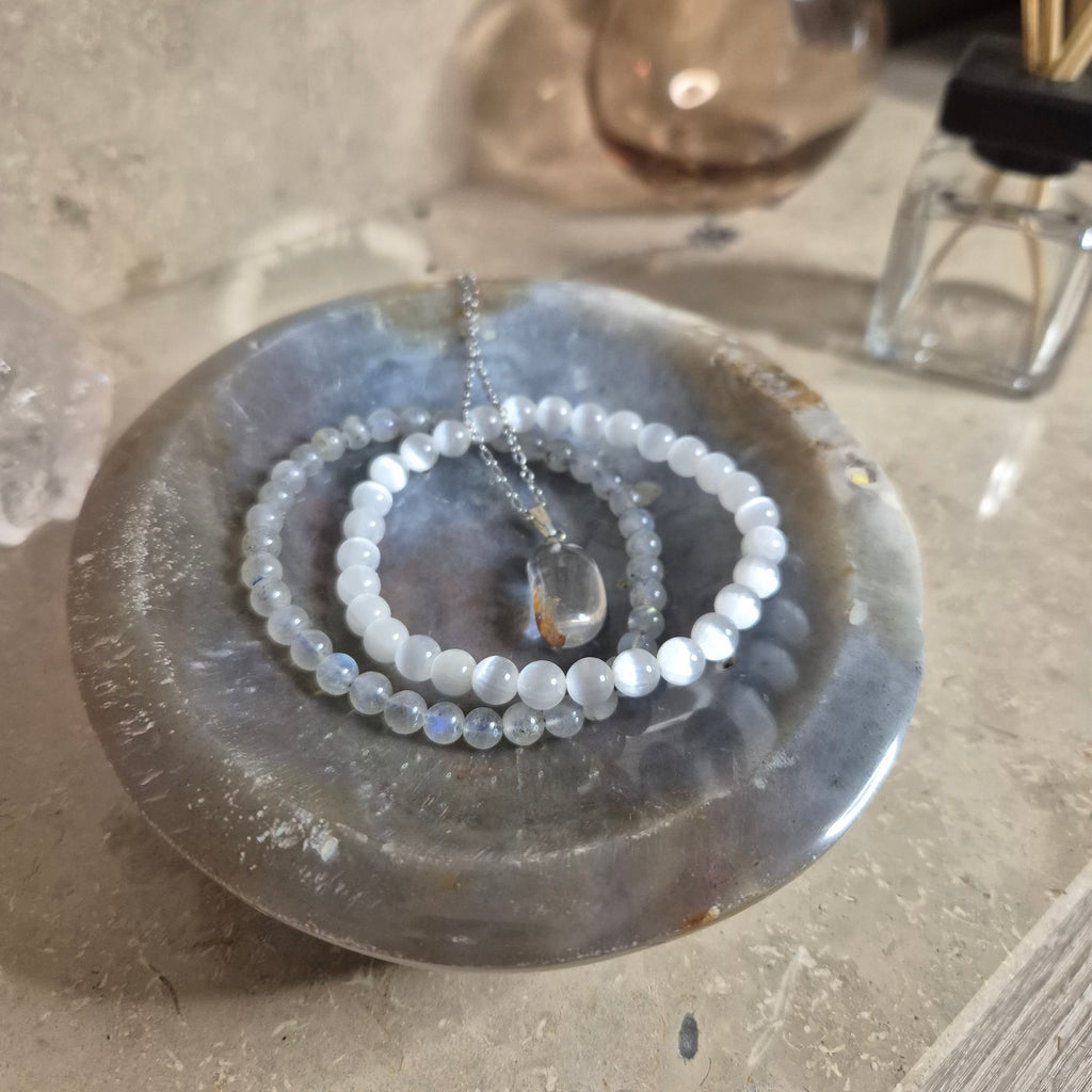 Kugelarmband Selenit