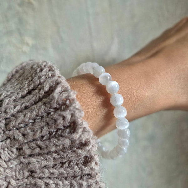 Kugelarmband Selenit