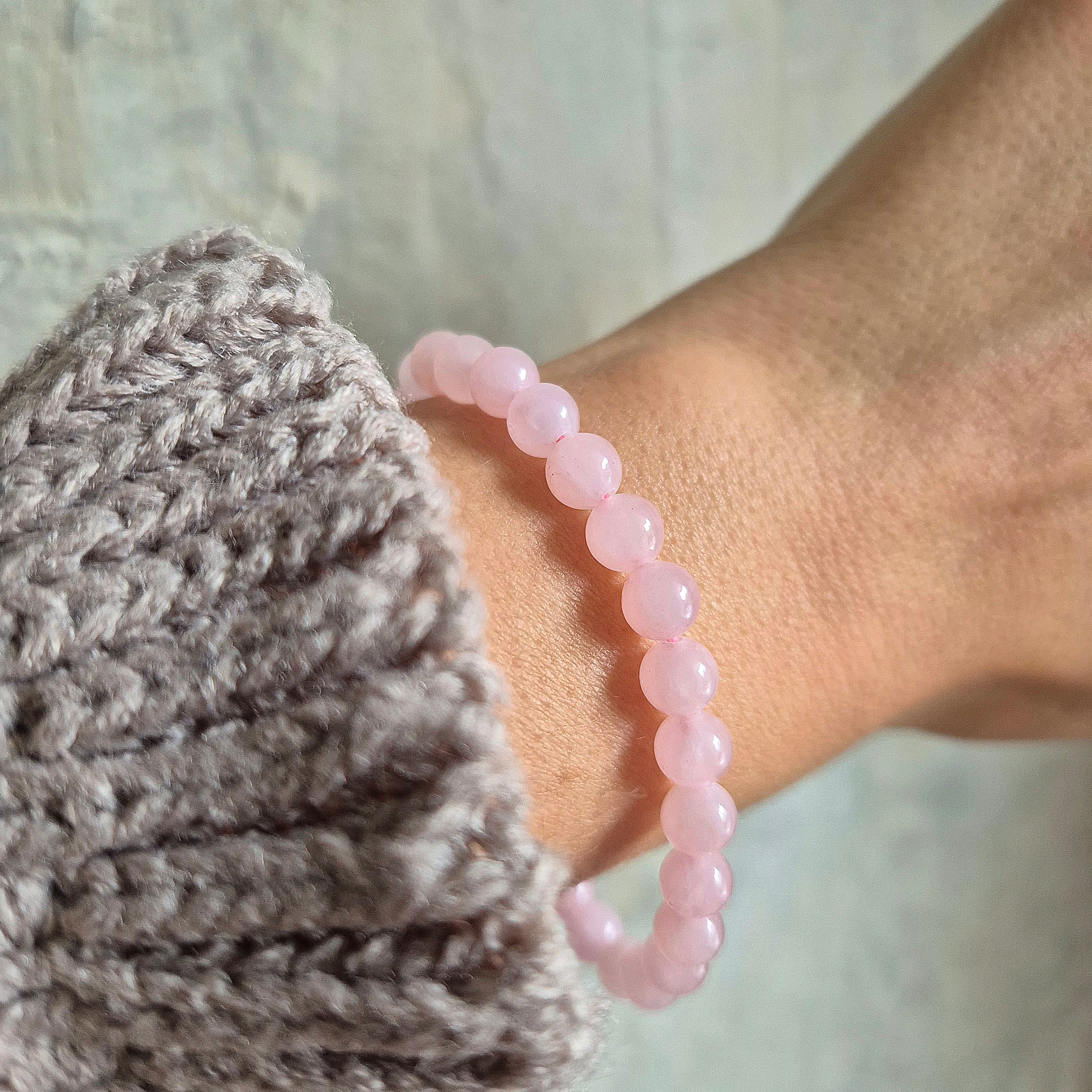 Kugelarmband Rosenquarz - 4 mm