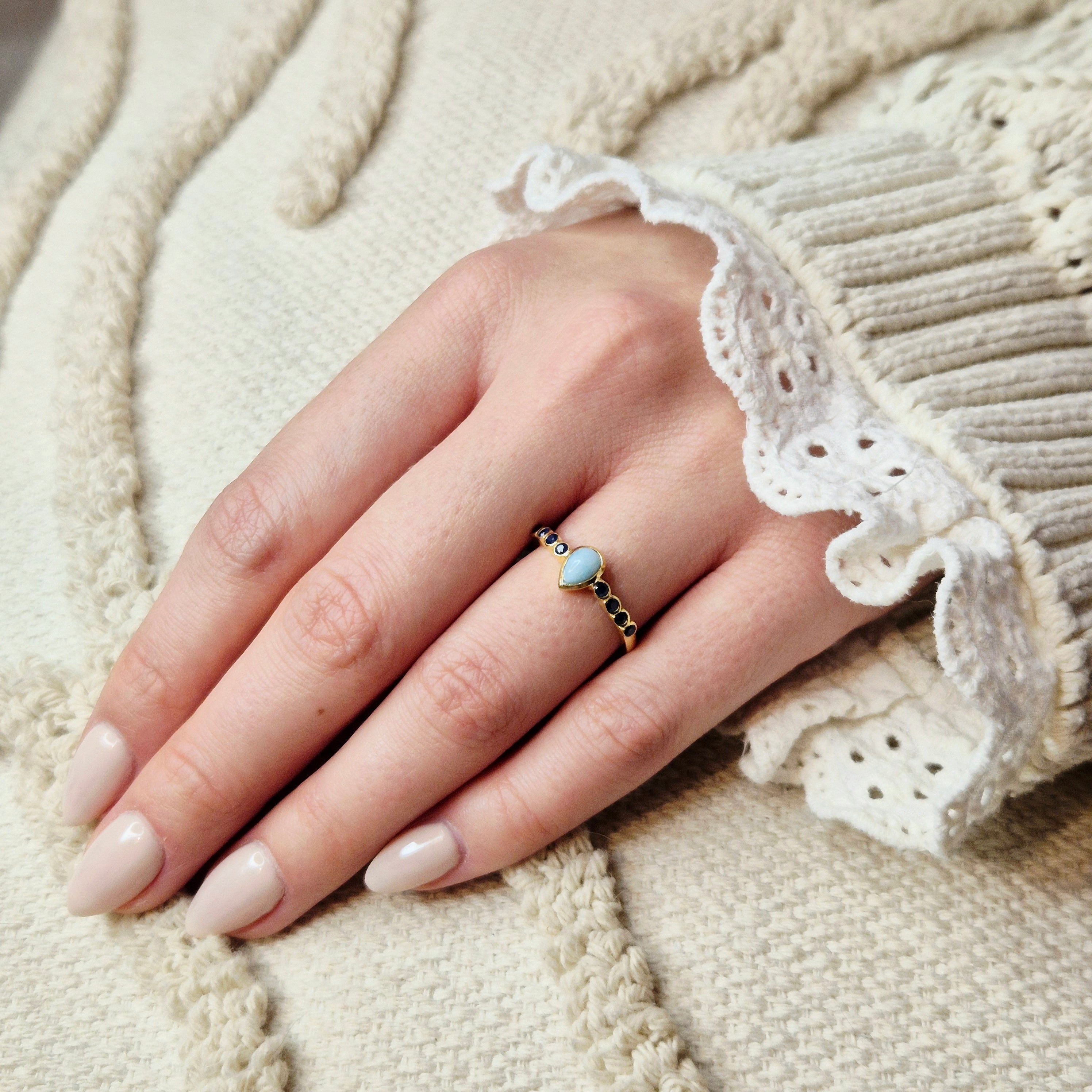 Ring Larimar - Aqua Serenity