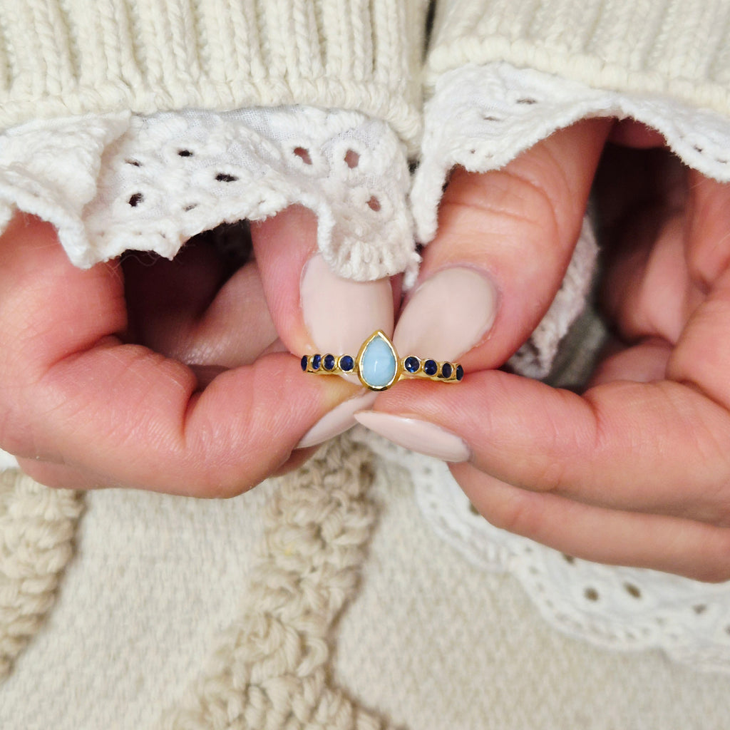 Ring Larimar - Aqua Serenity