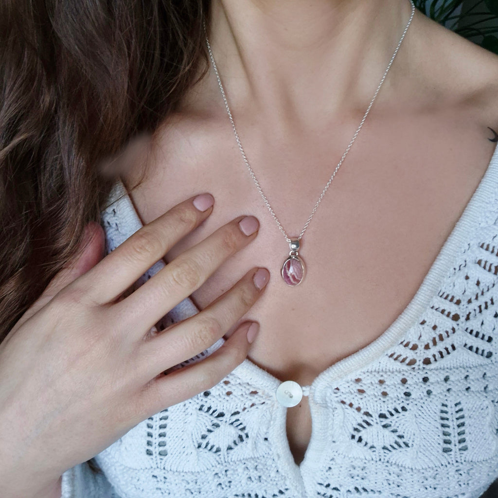 Kette mit Rhodochrosit Anhänger