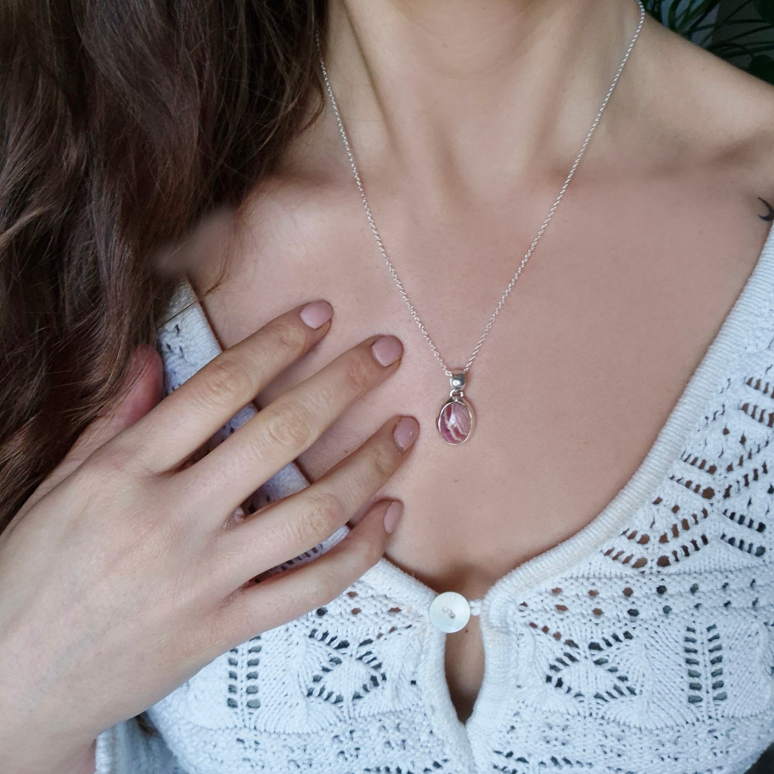 Kette mit Rhodochrosit Anhänger