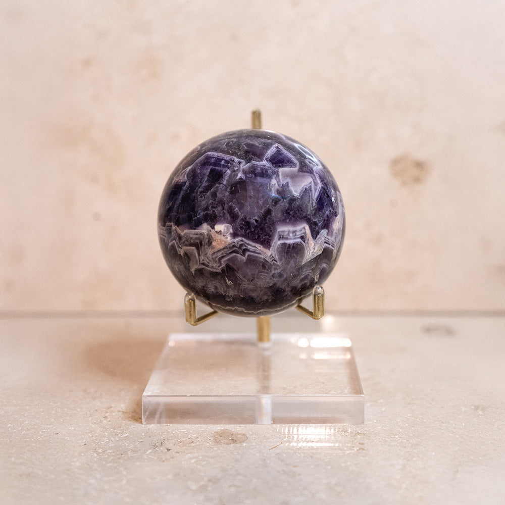 Kugel Chevron Amethyst 70 mm - AA Qualität