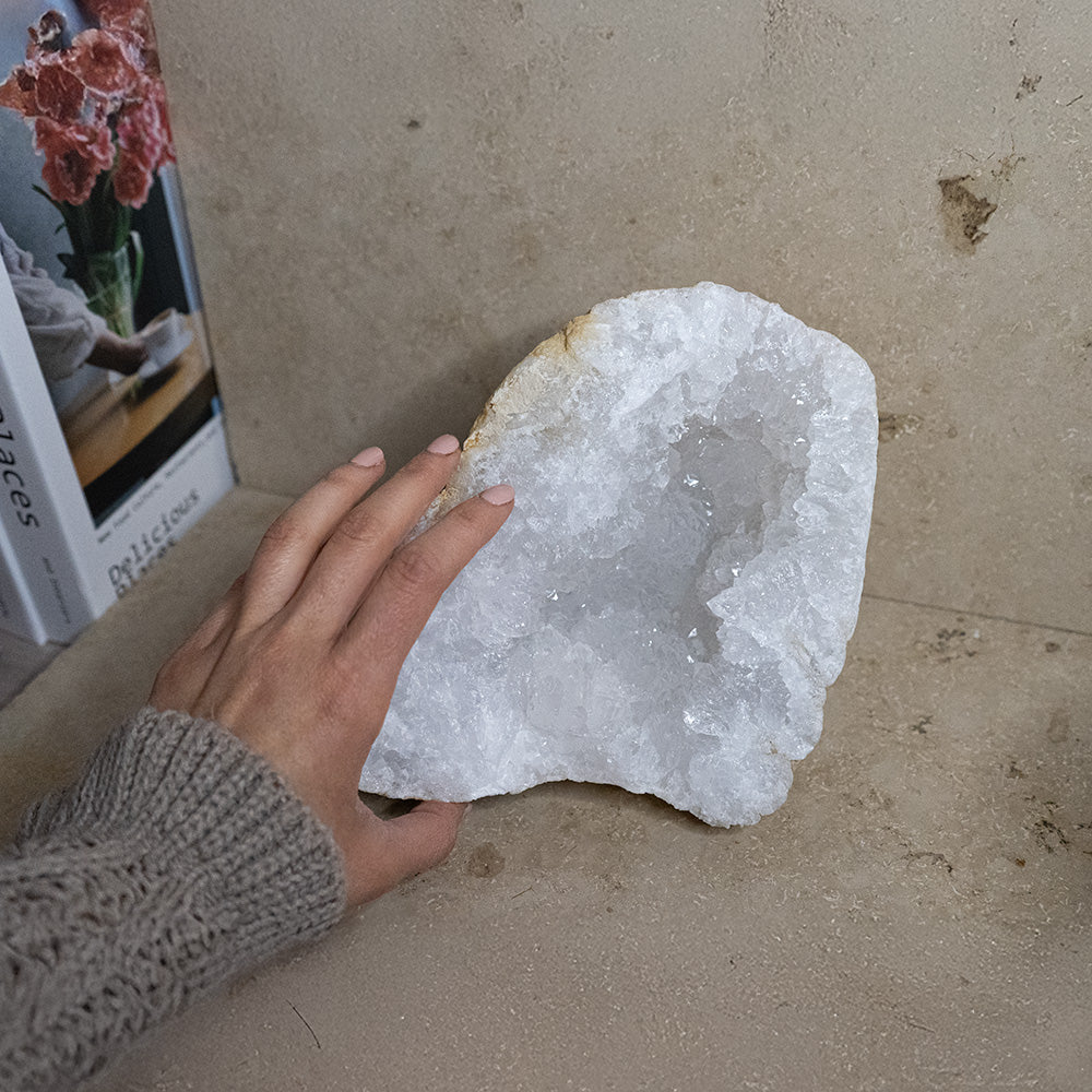 Große Quarz Geode - Rohstein