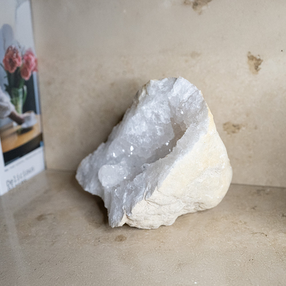 Große Quarz Geode - Rohstein