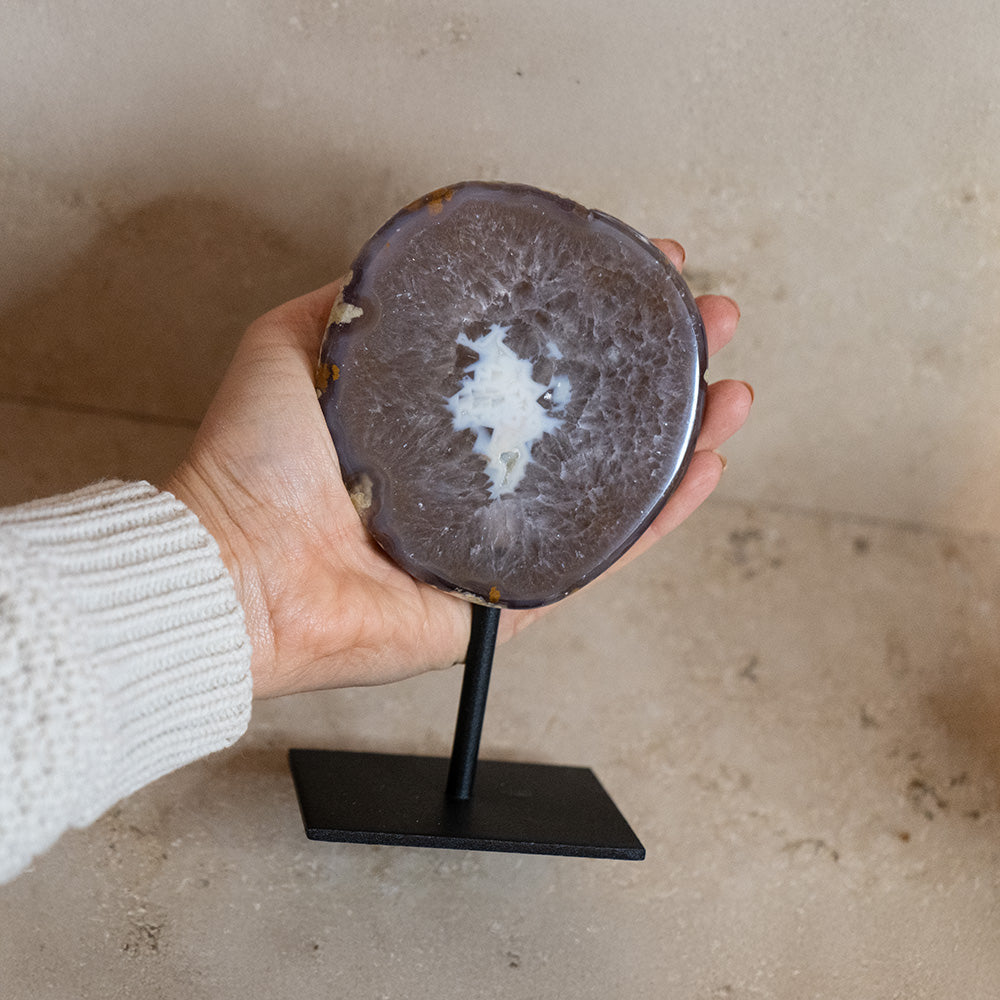 Achat Geode auf Ständer #11