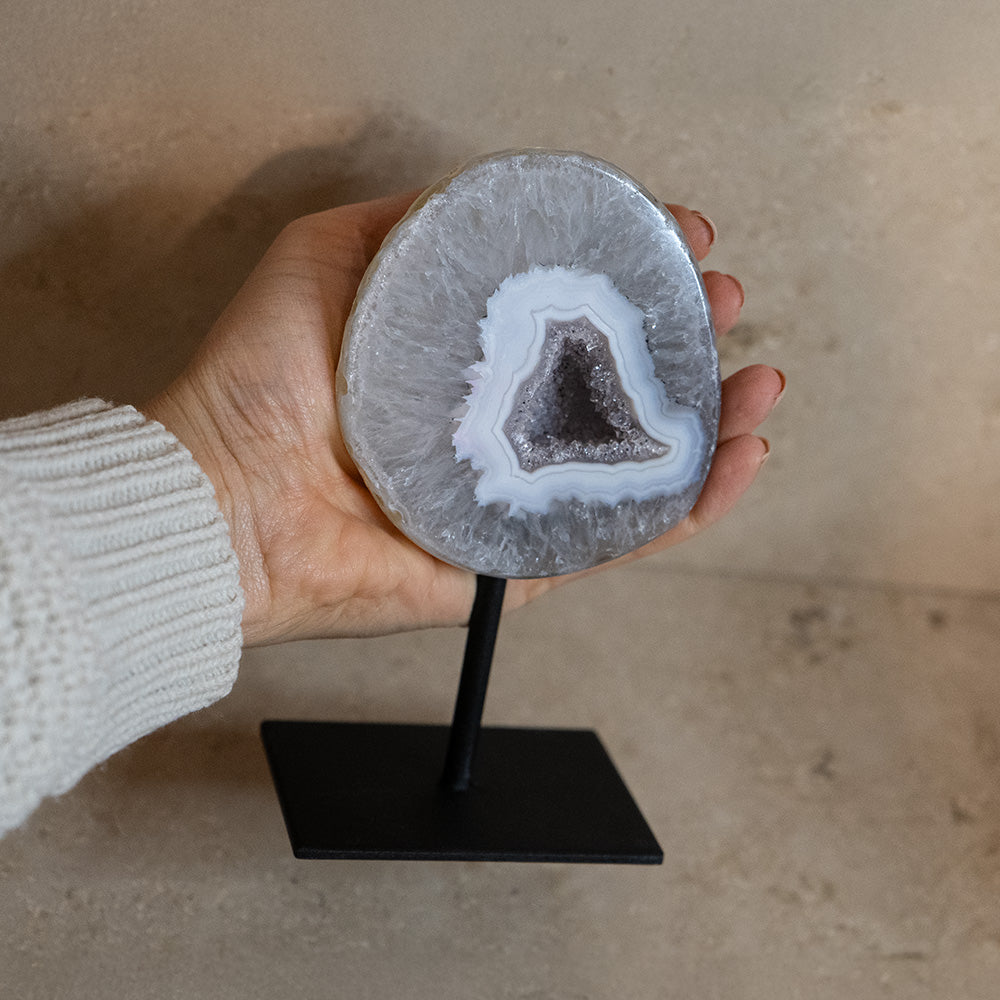 Achat Geode auf Ständer #12
