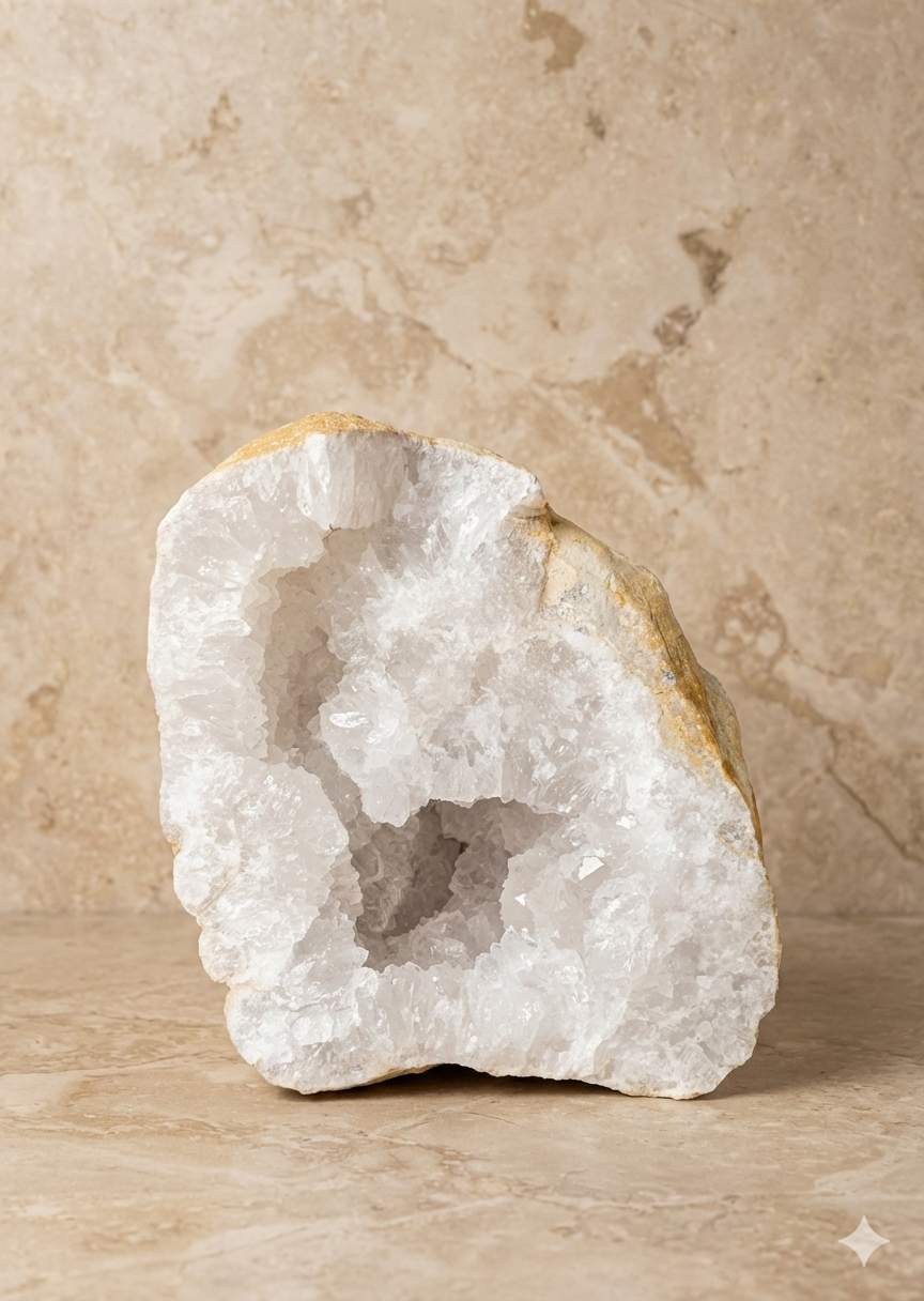 Große Quarz Geode - Rohstein