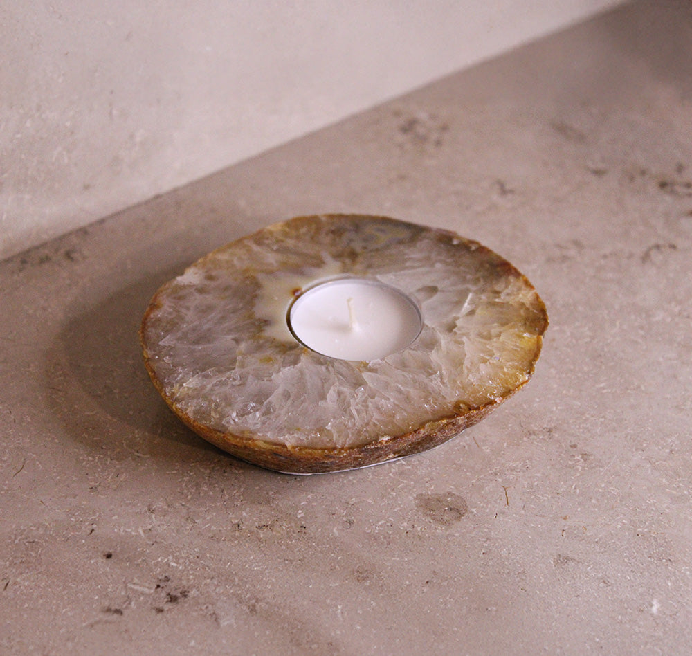 Teelichthalter Achatscheibe #1