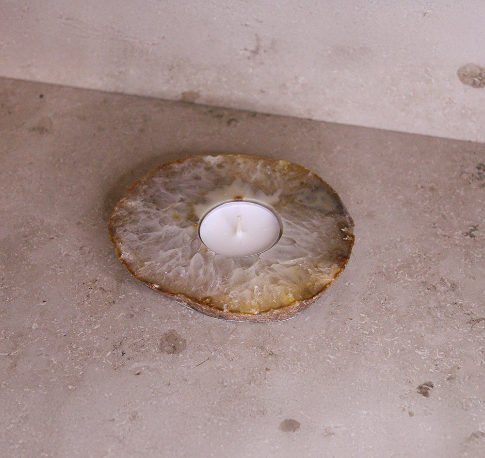 Teelichthalter Achatscheibe #1