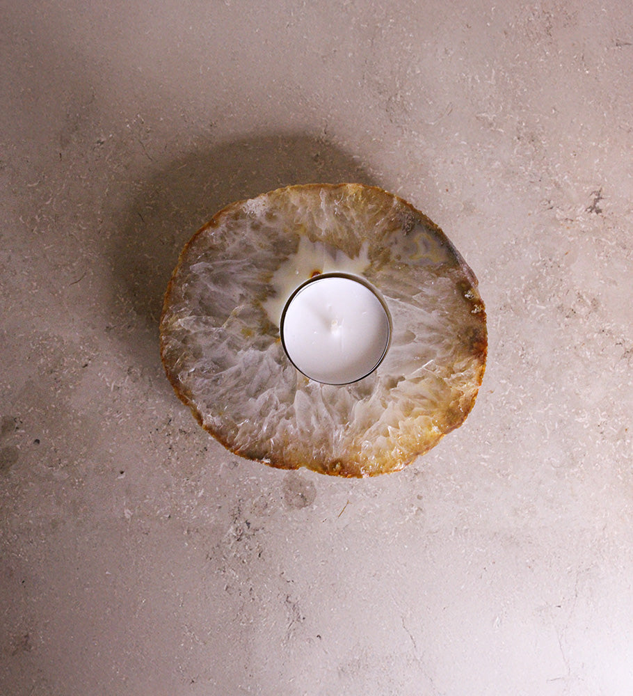 Teelichthalter Achatscheibe #1