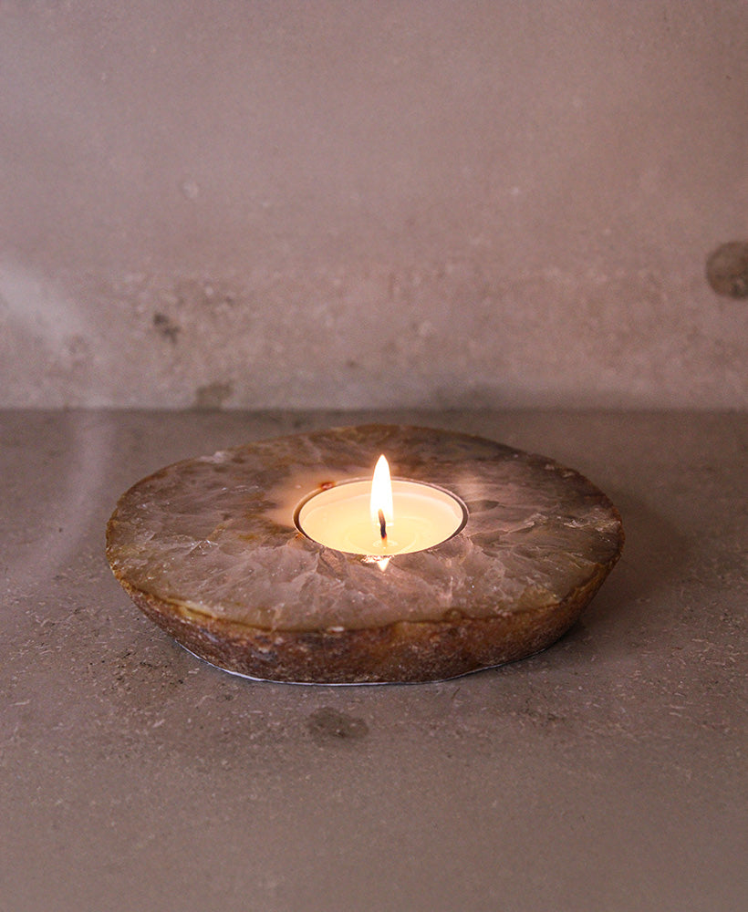 Teelichthalter Achatscheibe #1