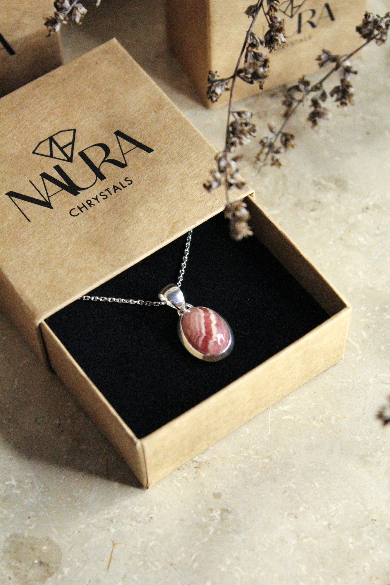 Kette mit Rhodochrosit Anhänger