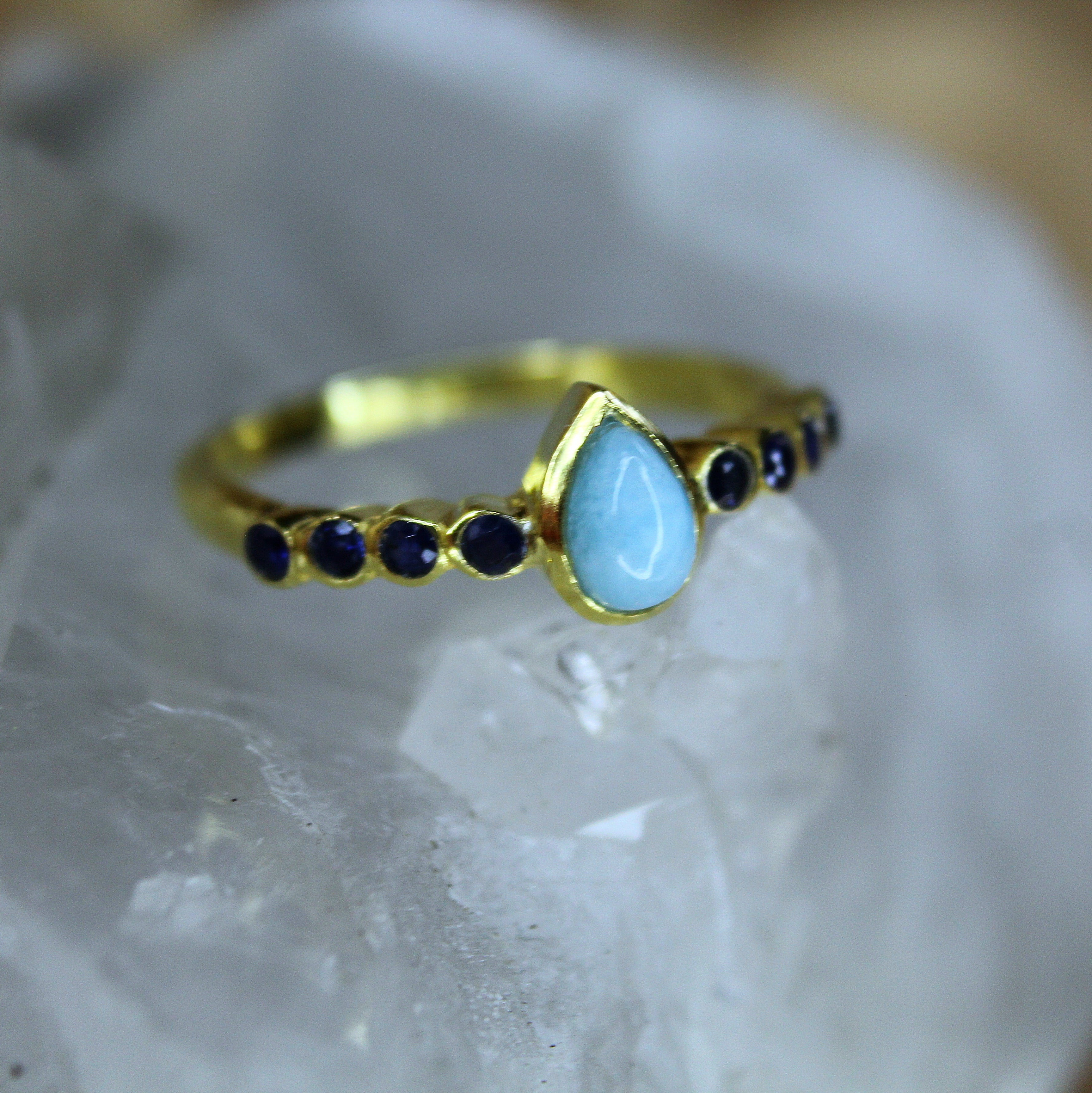 Ring Larimar - Aqua Serenity