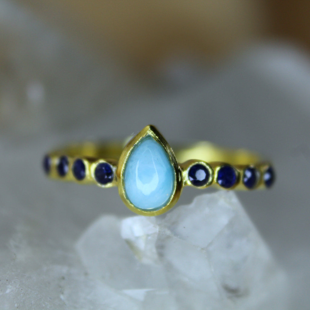 Ring Larimar - Aqua Serenity