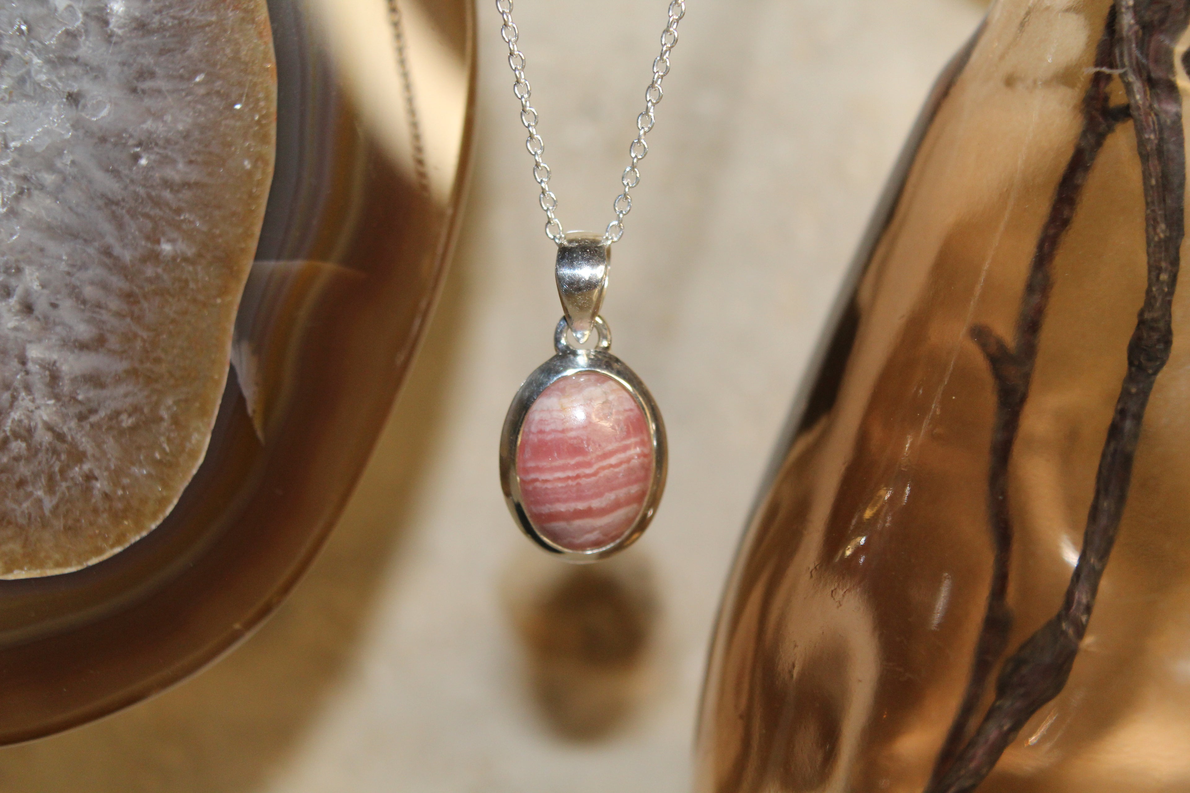 Kette mit Rhodochrosit Anhänger