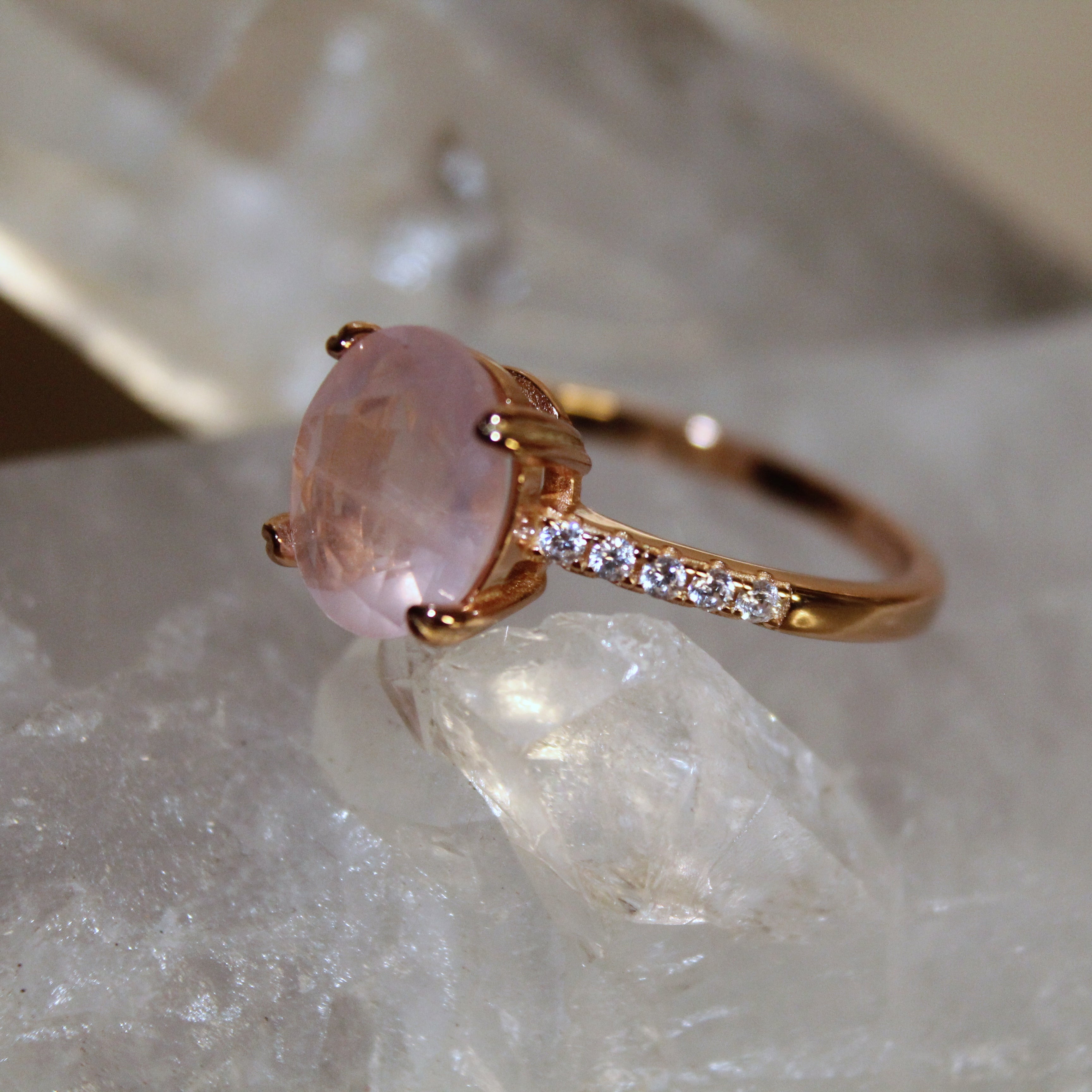 Ring Rosenquarz - Lunara