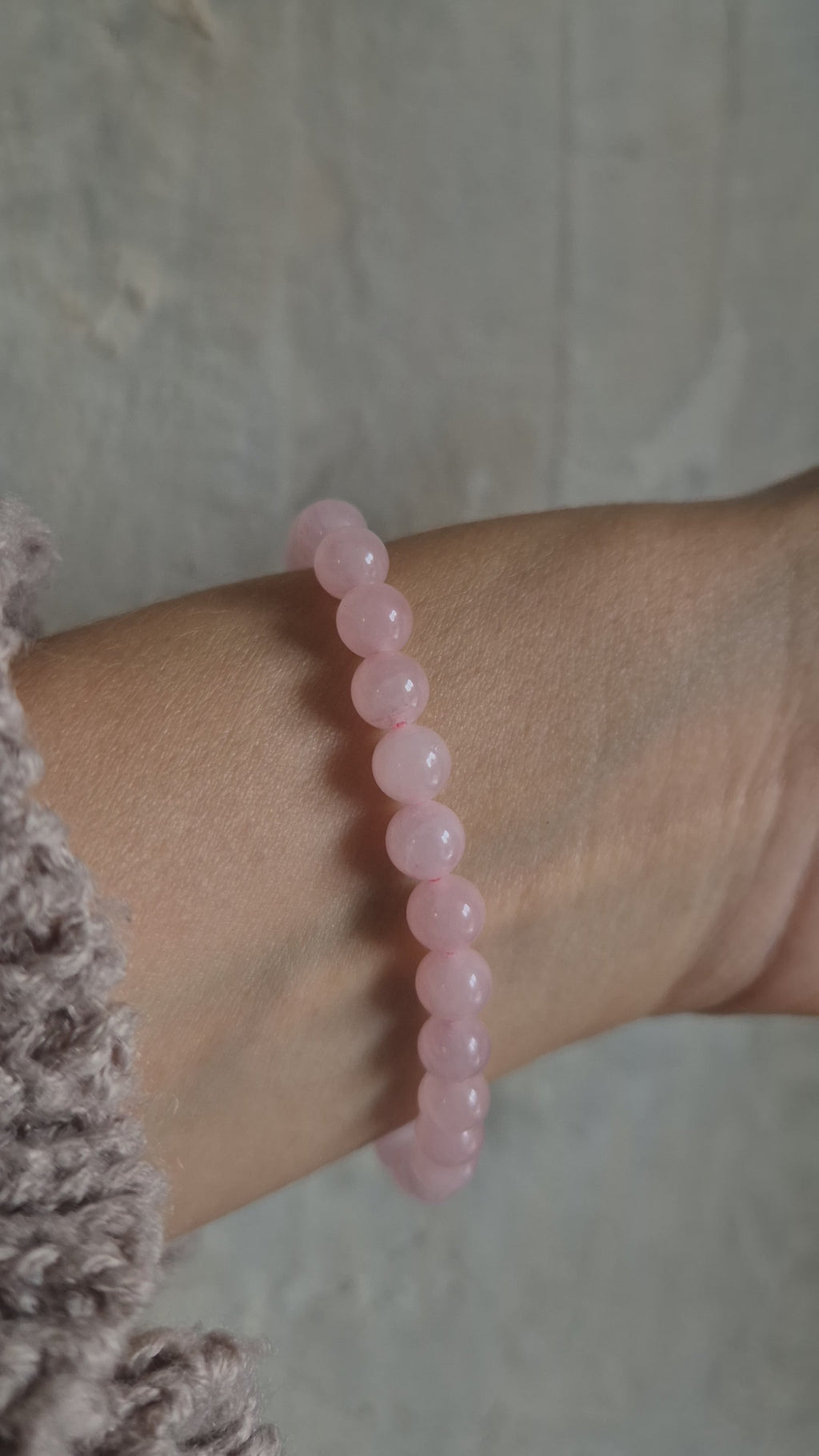 Kugelarmband Rosenquarz - 4 mm
