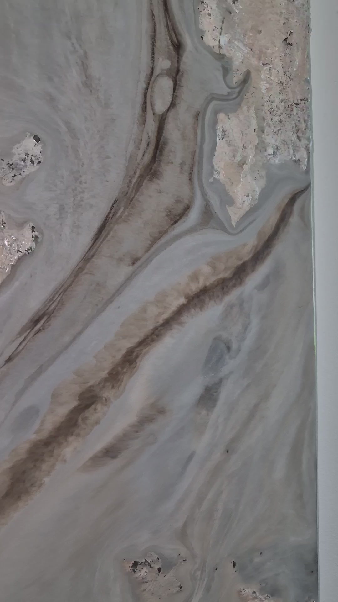 Original abstrakte Kunst aus Epoxidharz und Struktur - Timeless Sands 60 x 80 cm