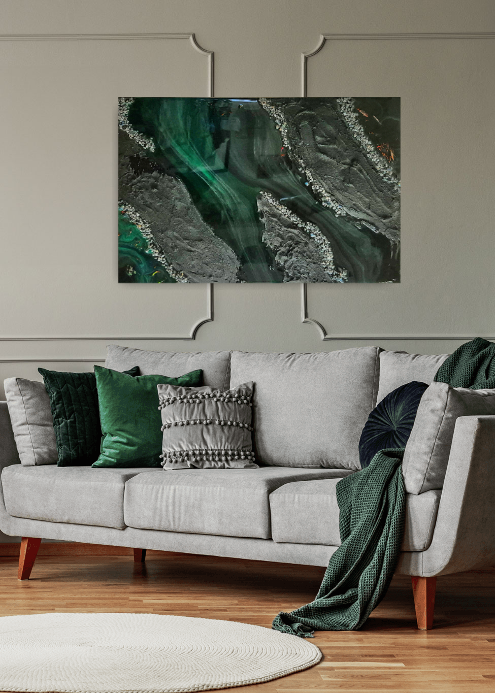 Original abstrakte Kunst aus Epoxidharz - Treasures of nature 50 x 70 cm